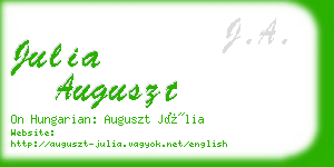 julia auguszt business card